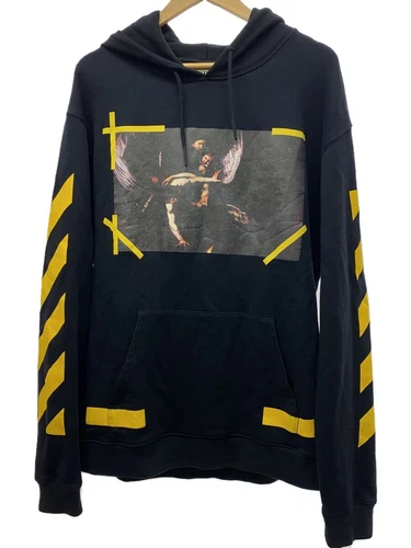 OFF WHITE Felpa con cappuccio OFFWHITE nera XL usata