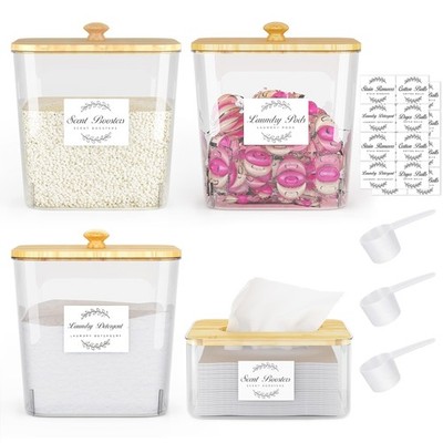 Laundry Room Organization and Storage, Laundry Pods Container and Dryer Sheet...