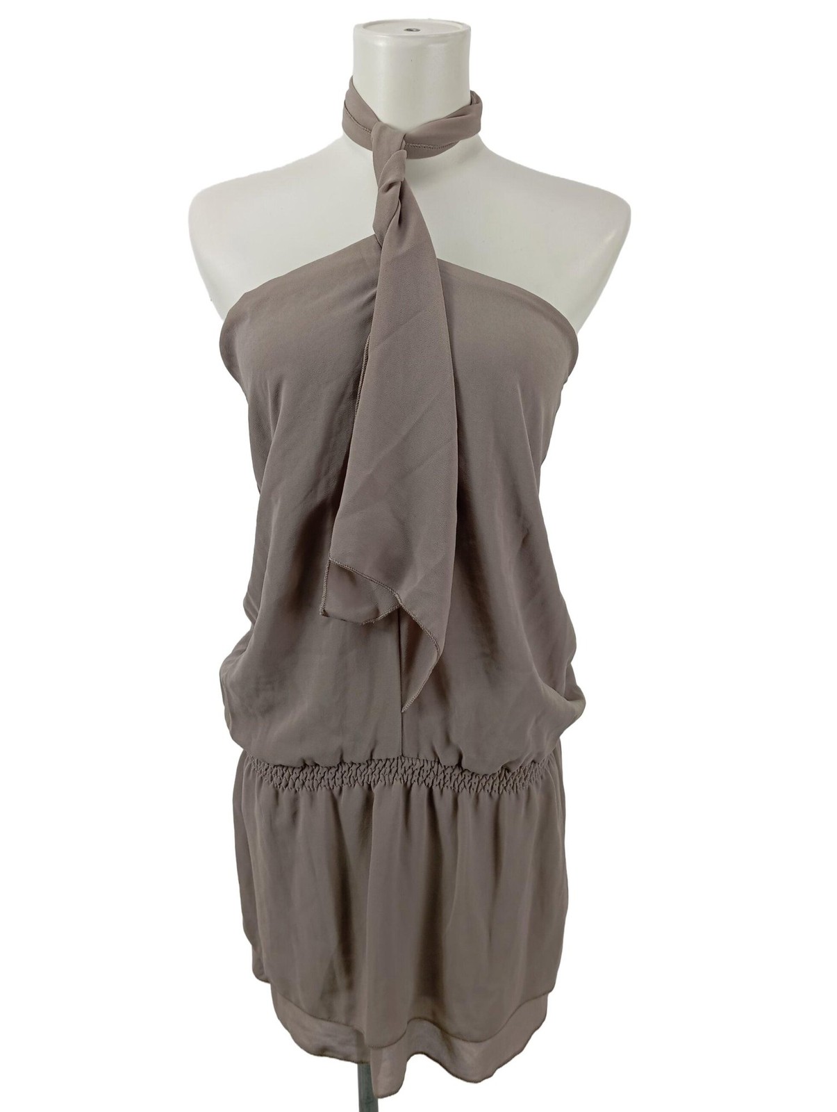 Neckholderkleid Damen Kleid Gr. DE 36 braun Elegant