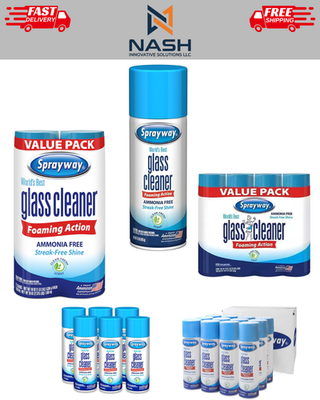 #ad #ad Sprayway Glass Cleaner 15oz Pack of 2 4 6 12 Foaming Spray Limited Stock $11.69
