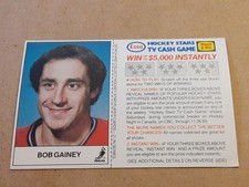 NHL Hockey Card MON MTL Habs FUEL Bob Gainey MONTREAL CANADIENS 1983-84 Esso #7 