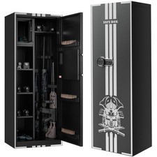 Uimoso Secure 4-Gun Cabinet for Rifles and Pistols Key Lock, Assembly Needed