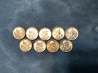 United States 1957D Lincoln Cent ***Dealer Lot*** Red UNC 9 Coin Lot. 11434
