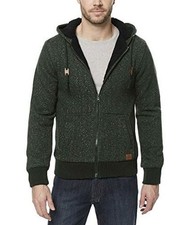 Buffalo Men's Sherpa Lined Hoodie Hunter Green Large NWT