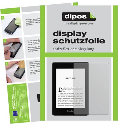 2x Schutzfolie für Amazon Kindle Paperwhite 6.Zoll (2018) matt  Folie