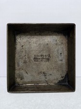 Vintage Ekcoloy Silver Beauty Metal Baking Pan 7.5 X 7.5x 1.5" Made in USA T-600