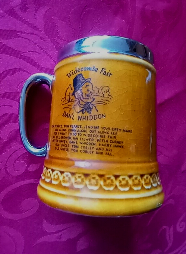 LORD NELSON BEER STEIN TANKARD MUG FAIR SCENE ENGLAND POTTERY