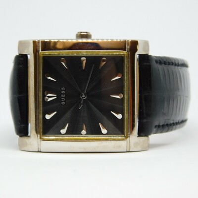 GUESS Genuine Leather Quartz Analog Women's Watch New Battery