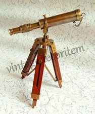 Cannocchiale in ottone con finitura anticata, telescopio della marina...