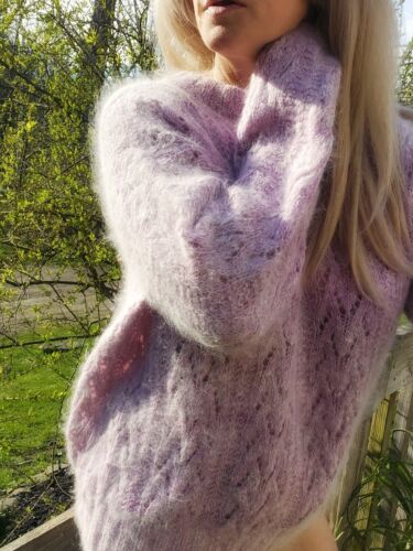  Fuzztopia  💦 :  90% Angora  Fuzzy Pullover  Sweater Fluffy Furry N Soft Large - Picture 1 of 10