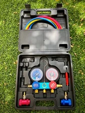 3 Way Air Conditioner Diagnostic Manifold Gauge Set For R1234yf Freon Charging