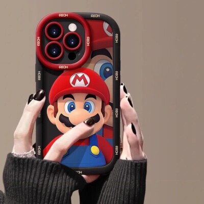 Super Mario Bro Cartoon Phone Case For iPhone 16 Pro Max 15 14 13
