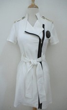 MARC JACOBS White shirt dress sz 2 exposed zipper trim