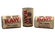 RAW Hemp Wick Rolls 300cm 3St. | Hanfdocht Bienenwachs Zündschnur Anzündhilfe W