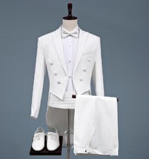 Men Formal Wedding Tuxedo Party Jacket Pants Cosplay Costume Slim Fit Stage Suit