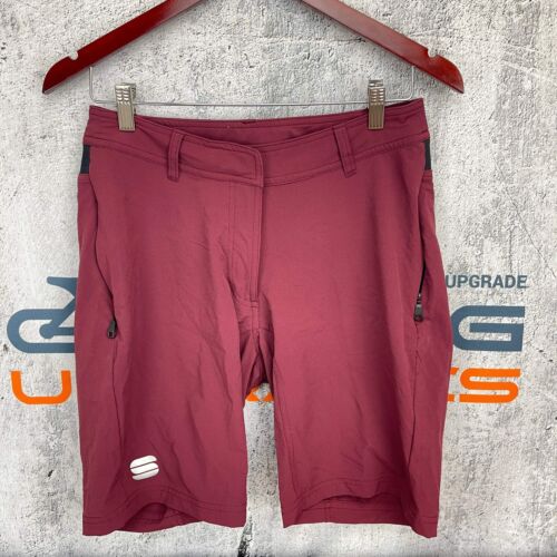 Light Use! Sportful Giara Red Wine Color Men's Small MTB Mountain Bike Shorts - Picture 1 of 6