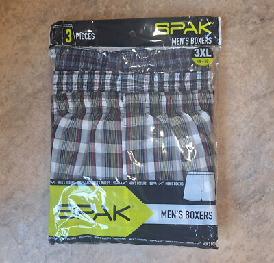 Mens Woven Boxer Shorts Assorted Colors 3 Pack SIZE LARGE-3XL
