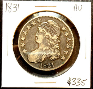 1831 Capped Bust Silver Half Dollar 50C