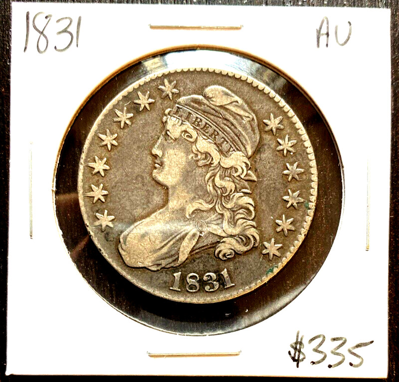 1831 Capped Bust Silver Half Dollar 50C