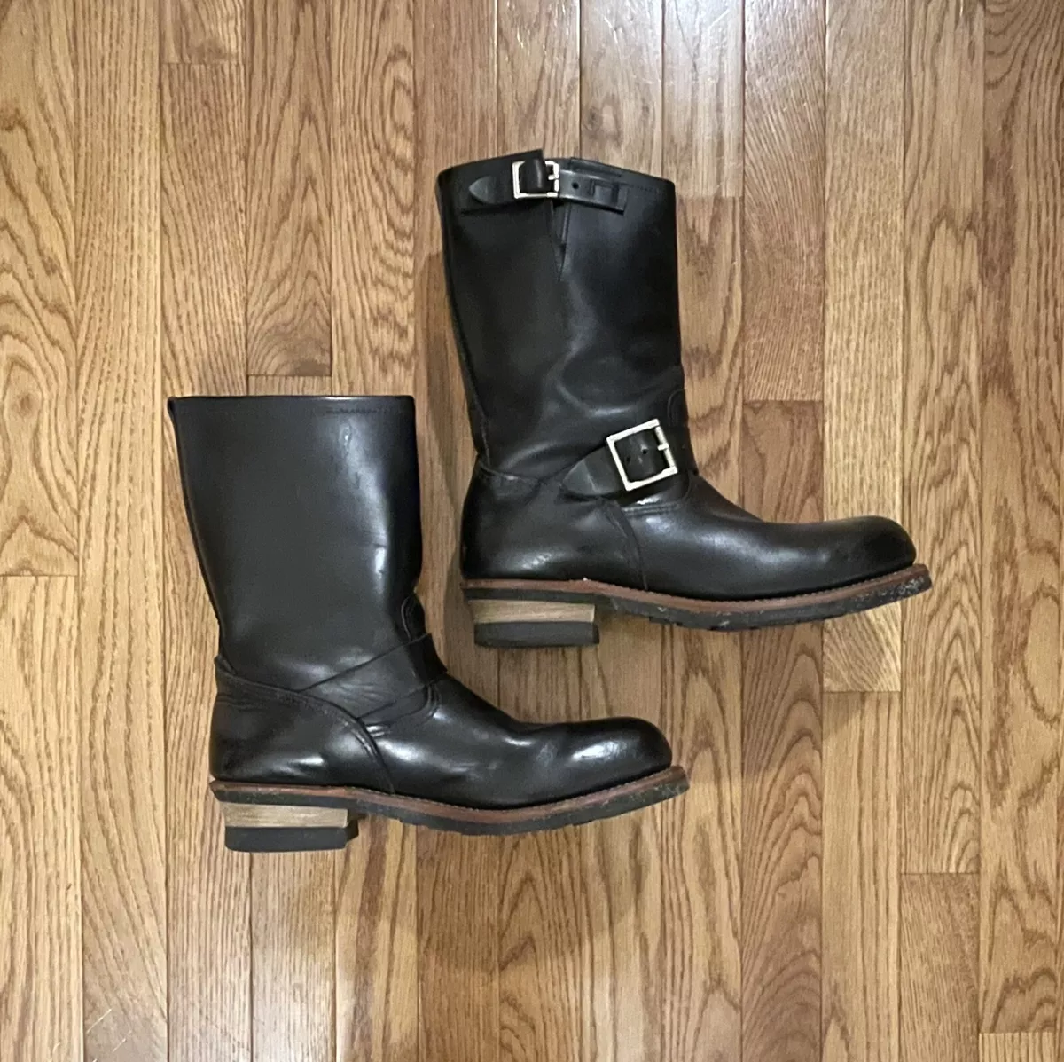 Vintage Red Wing 2268 Engineer Boots Mens 9.5 D Heritage Steel Toe USA Boss