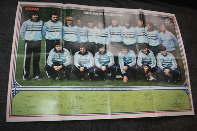 Poster Vintage Équipe De France 1983 – Hrubesch Pezzey – Collection Football