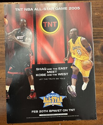 NBA ALL-STAR GAME 2005 PROMO PRINT AD KOBE BRYANT - SHAQ MEETS KOBE