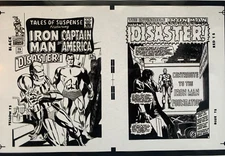 Production Art TALES OF SUSPENSE #79 cover & page 1 splash, GENE COLAN art
