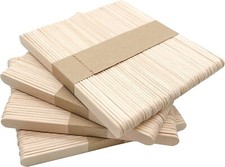 200PCS Wooden Craft Popsicle Sticks 4.5 Inch Food Grade for DIY Kids Arts and Cr