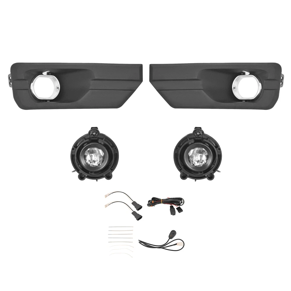 For GMC Acadia 2013-2016 Front Bumper Lamps Pair Fog Lights w/Wiring Switch Kits Foto 2 de 4