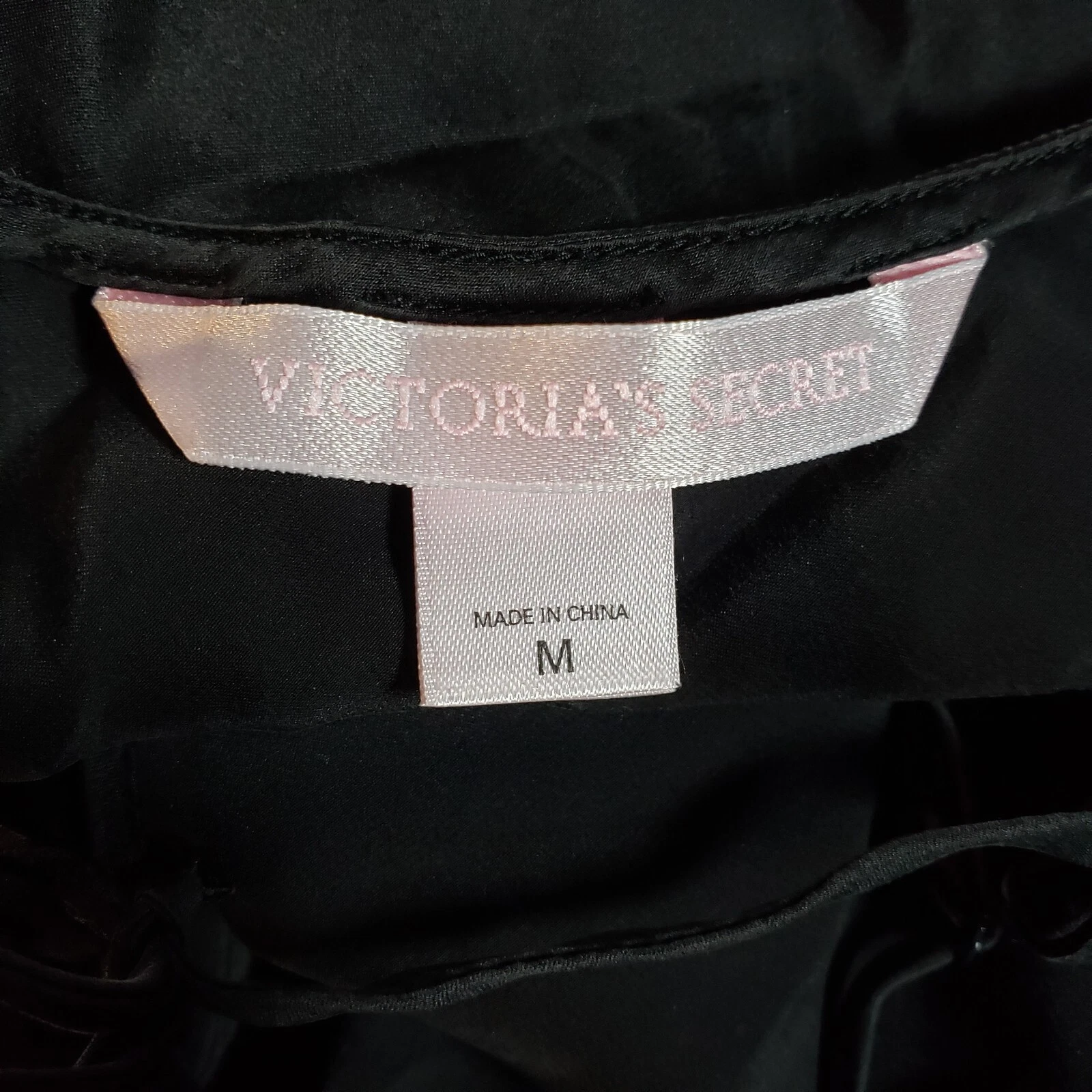 UNDERCOVER Abito slip di seta Victoria's Secret maxi abito collo a guscio nero medio
