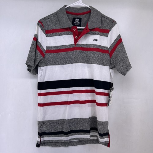 Polo uomo Ecko taglia small grigio righe rosse