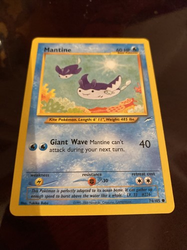 Mantine Neo Destiny 74/105 Französisch Demanta TCG Pokemon Karte REGULAR