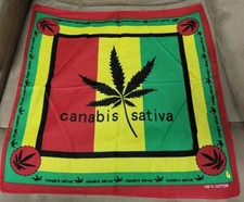 Weed Bandana Paisley Print Marijuana Leaf Cannabis