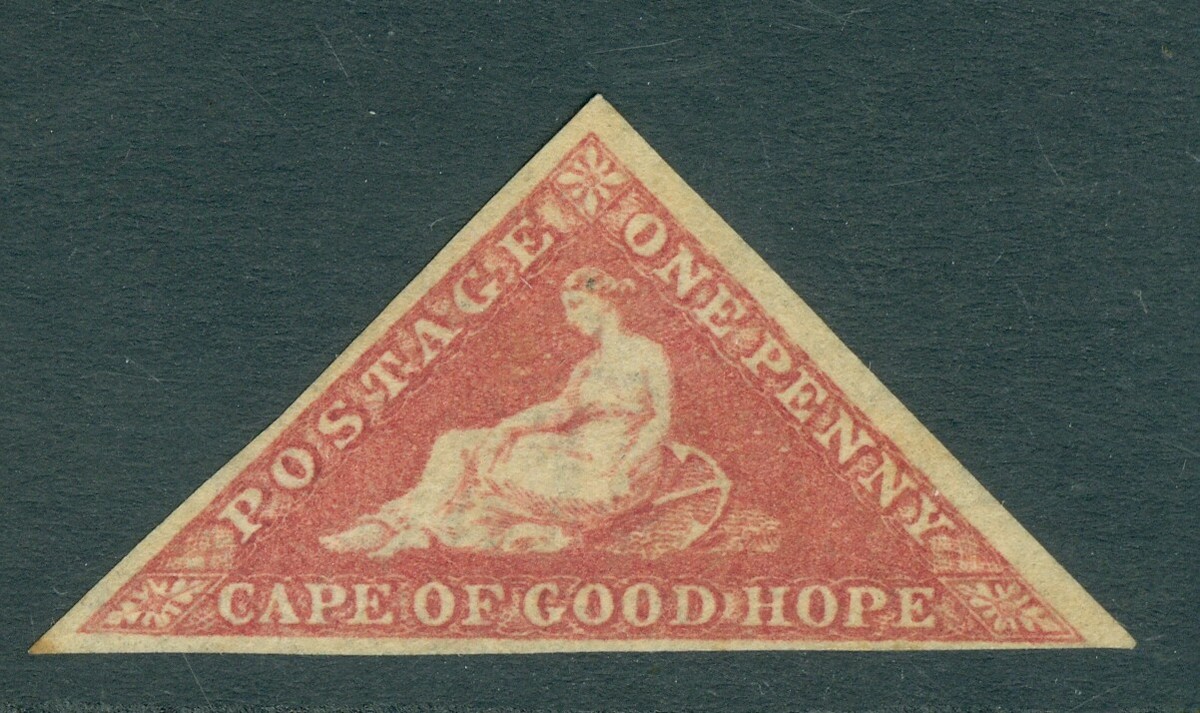 SG 5b Cape of good hope 1855-63. 1d deep rose-red. Fine mounted