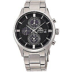 ORIENT Zeitgenössische LIGHTCHARGE RN-TY0003L Marineblauer Chronograph...