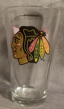 Chicago Blackhawks Budweiser King of Beers, Pint Pilsner Glass by Libbey USA