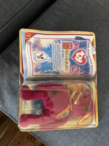 Ty Beanie Babies Millennium Bear Pluszowa zabawka - fioletowa - Zdjęcie 1 z 6