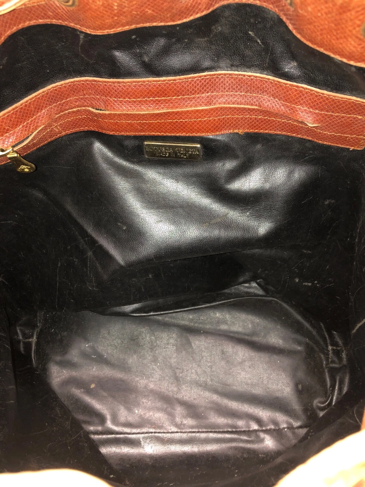 BOTTEGA VENETA VINTAGE MARCO POLO NERO MARRONE BORSA A SECCHIELLO COULISSE XSSBODY TRACOLLA