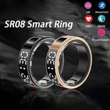 Smart Ring LED Display Screen Heart Rate Blood Monitoring Multi Sports Modes