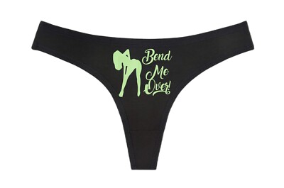 BEND ME OVER! - Black Thong - Choose Your Color - Swingers Hot Wife MFM Cuckold