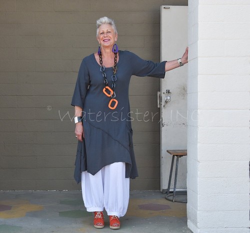 WATERSISTER Cotton Gauze TANGO TUNIC Long Top 1(S/M) 2(L/XL) 3(1X) oh my COLORS - Picture 16 of 42
