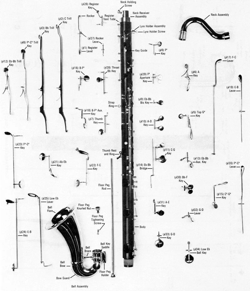 Clarinete bajo Vito teclas de repuesto Foto 2 de 2