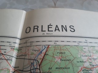 Carte militaire allemande couleur ww2 Orléans / allemand / Vendée