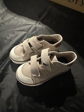 Nautica Toddler Sneakers Size 7 Beige Canvas Double strap