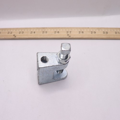 Universal Beam Clamp Cast Iron 3/8" Rod x 1-1/4" Max Flange - Picture 2 of 4