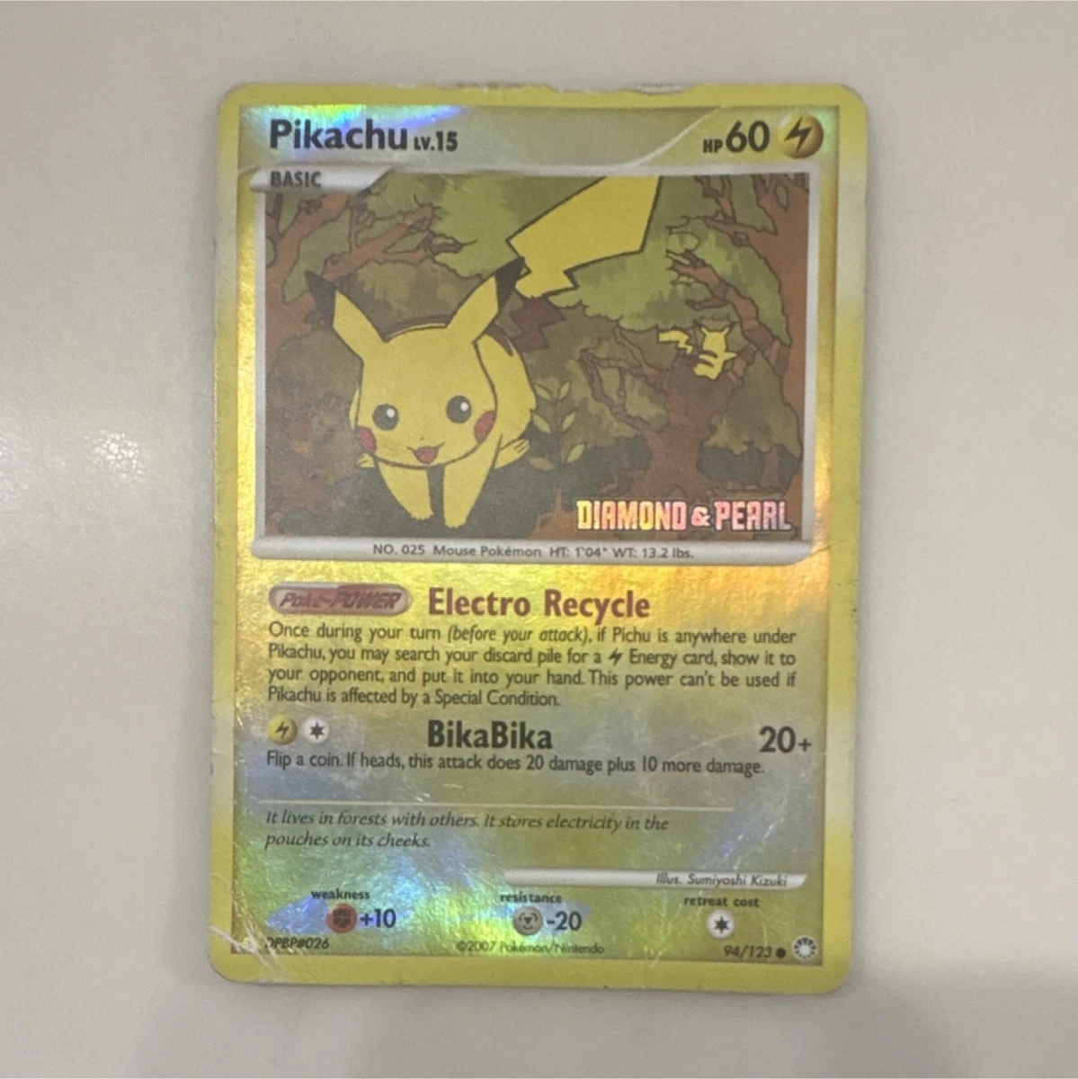 Pikachu Pokémon TCG Mysterious Treasures Individual Collectible