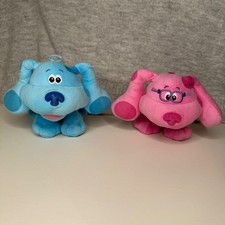 Blue's Clues  You Plush Blue and Magenta Pink Glasses Puppies Set Dogs 2022