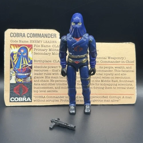 GI Joe 1984 Cobra Commander v2 100% Complete ARAH Action Figure With File Card