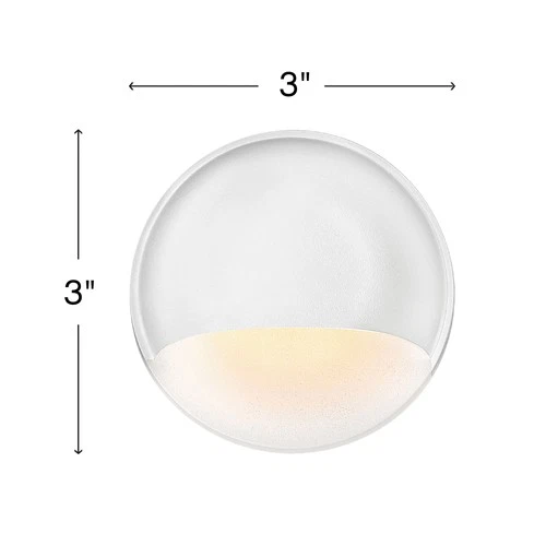 Hinkley Lighting 15232 Nuvi 12v 1.2w 1.5VA 3"W Round LED Deck - White - Picture 2 of 7