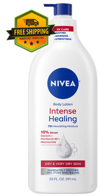 NIVEA Intense Healing Body Lotion for Dry, Itchy Skin, 20 fl oz